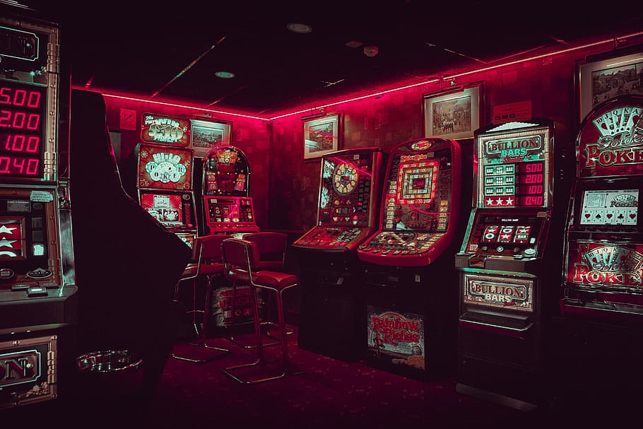 Retro Gaming, large group of objects, no people, casino, fun