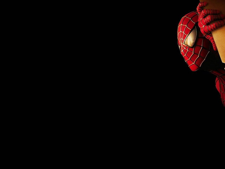 SpiderMan, man, spiderman, profile view, human body part Free HD Wallpaper