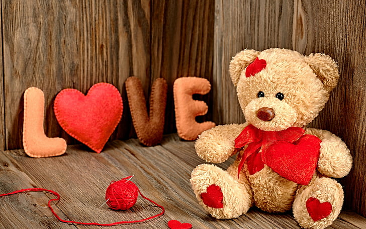 Teddy Bear with Heart Clip Art, day, teddy, teddy bear, valentines day Free HD Wallpaper