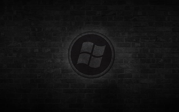 Windows 10 Gamer, logo, tech, windows, dark