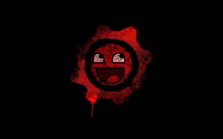 Awesome Face Epic Smiley, horror, art and craft, closeup, black background Free HD Wallpaper