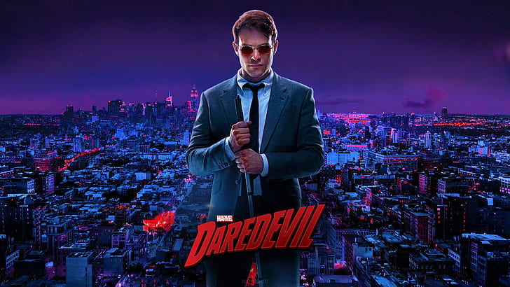 Daredevil Anime, superhero, hero, building, marvel Free HD Wallpaper