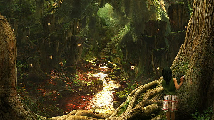 enchanted, jungle, fantasy,, 3d and abstract Free HD Wallpaper