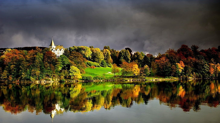 Famous Castles in Norway, famous place, outdoors, scenics, reflection