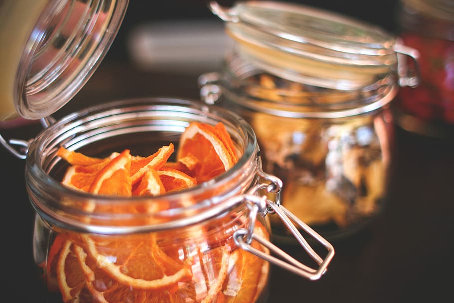 Freeze-Dried Fruit, food and drink, oranges, refreshment, closeup