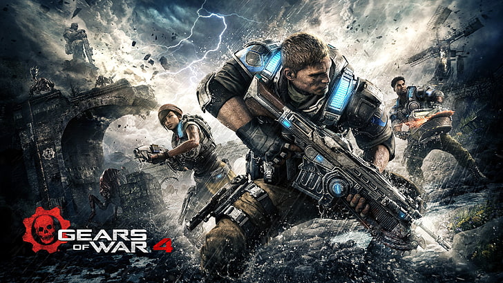 Gears of War 1 Xbox 360, weapon, gears of war, fighting, government Free HD Wallpaper