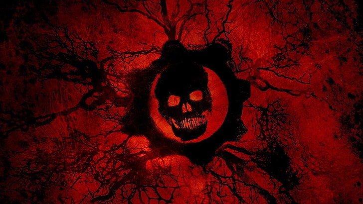 Gears of War 3 Skull, no people, night, creativity, shape Free HD Wallpaper