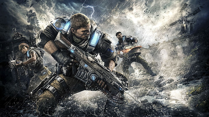 Gears of War 4 PC, helmet, outdoors, sea, sport Free HD Wallpaper