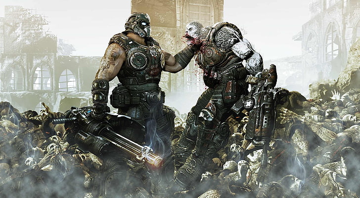 Gears of War Benjamin Carmine, helmet, games, military, army soldier Free HD Wallpaper