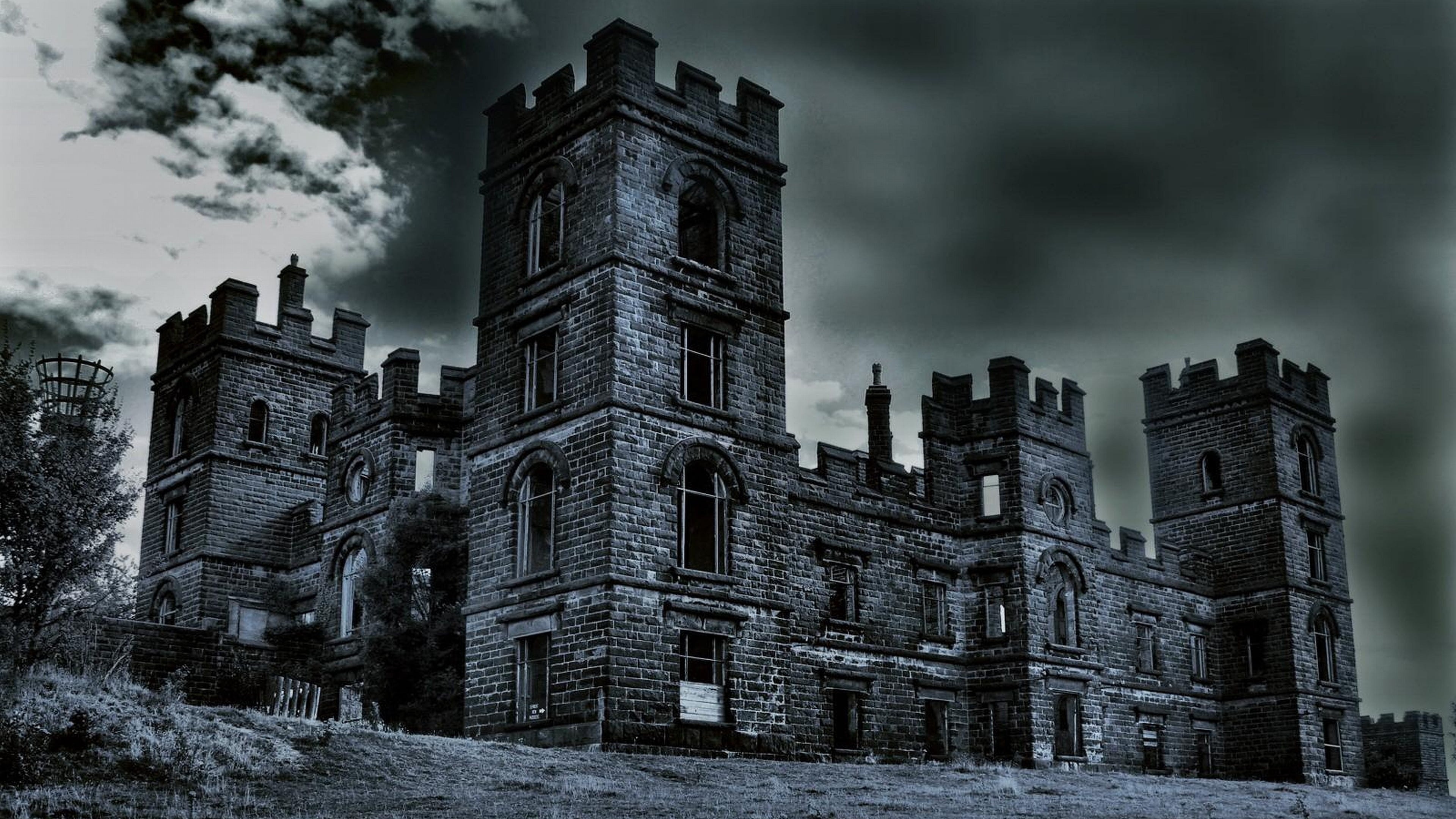 Ghost in Castle, building, chateau, travel destinations, skyscraper