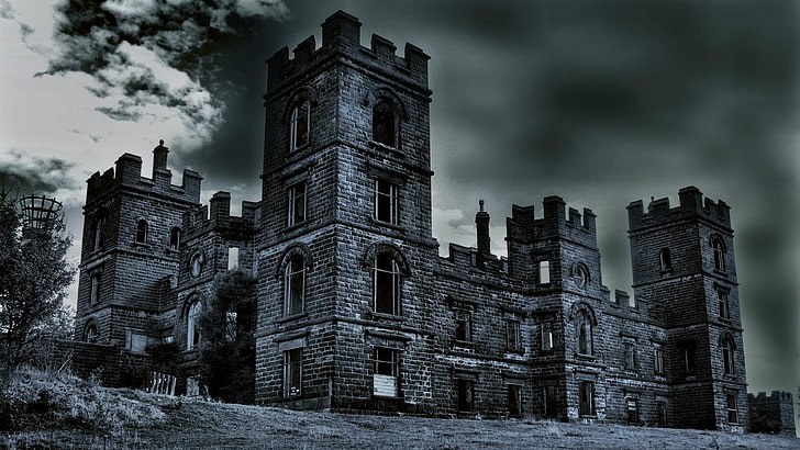 Ghost in Castle, building, chateau, travel destinations, skyscraper Free HD Wallpaper