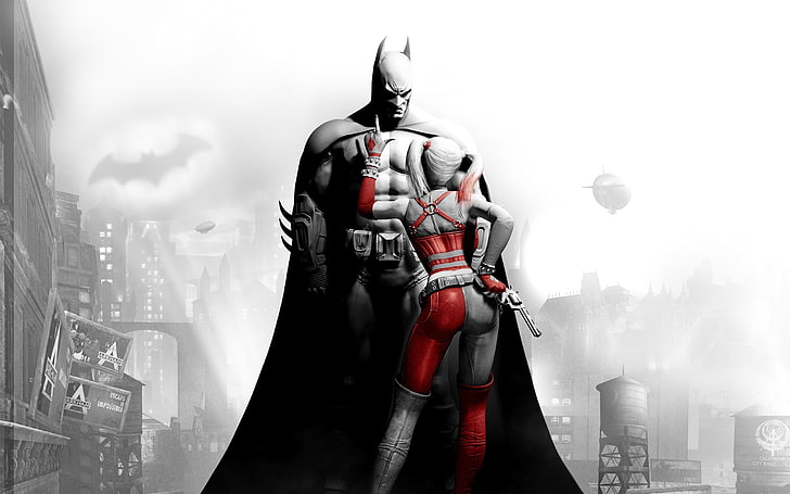 Harley Quinn Arkham City Art, harley quinn, architecture, cityscape, people Free HD Wallpaper