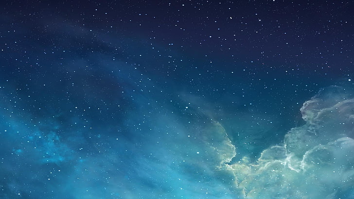 iOS 13 iPad, starry night, starry sky, stars, galaxy Free HD Wallpaper