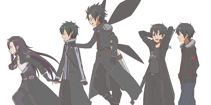 Kirito Black Swordsman, ggo, people, alo, human representation