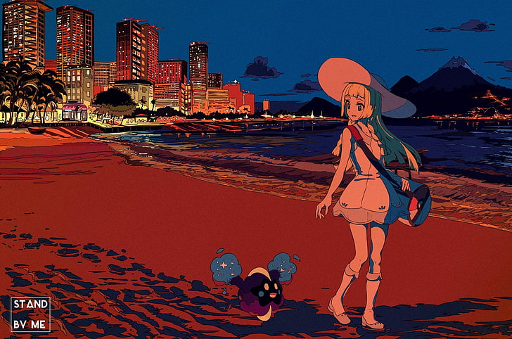 lillie pokemon, pokmon sun and moon, pokmon, beach