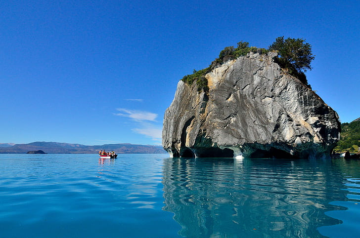 Marble Cathedral Cave, sea, coastline, challenge, marmol Free HD Wallpaper