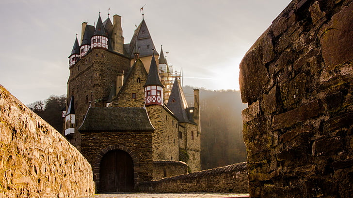 Medieval Castle, middle ages, eltz castle, fortification, germany Free HD Wallpaper