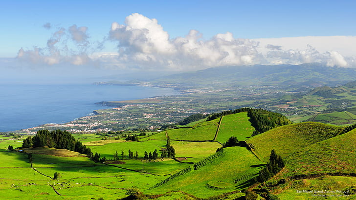 Miradouro do Pico do Carvão, portugal, sao, miguel, islands Free HD Wallpaper