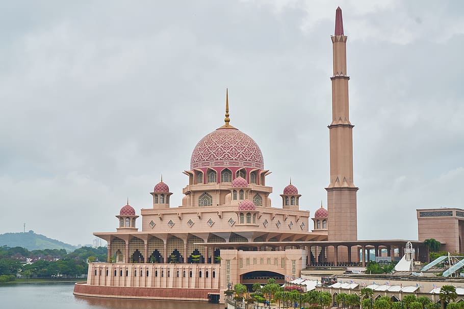 Pink Mosque Malaysia, muslim, tourism, spirituality, building exterior Free HD Wallpaper