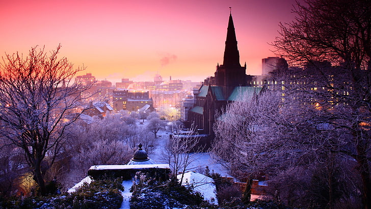 Prague in Winter, famous, landscape, exterior, tourist Free HD Wallpaper