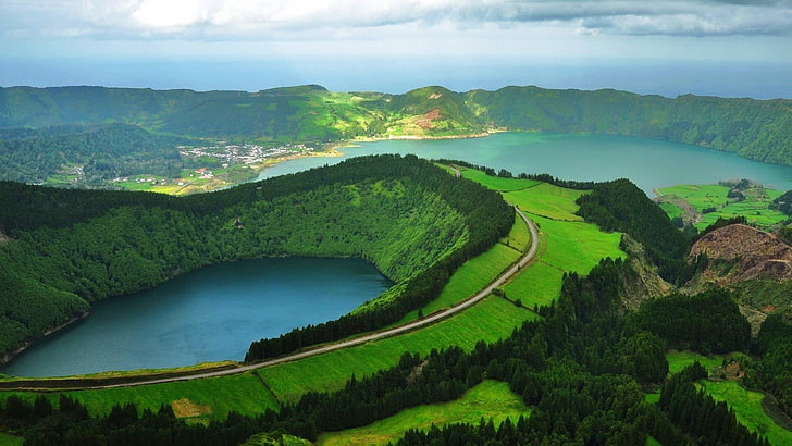 Sao Miguel Azores City, outdoors, tree, no people, portugal Free HD Wallpaper