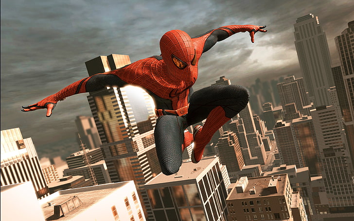 SpiderMan Games Free, city, amazing spiderman, vitality, tall  high Free HD Wallpaper