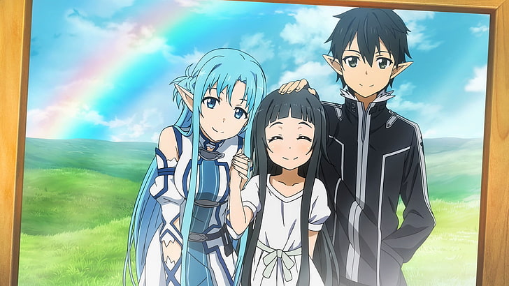 Sword Art Online Anime Characters, outdoors, cloud  sky, day, blue