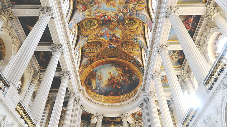 Versailles Palace Paris, murales, chteau de versailles, palace, marble Free HD Wallpaper