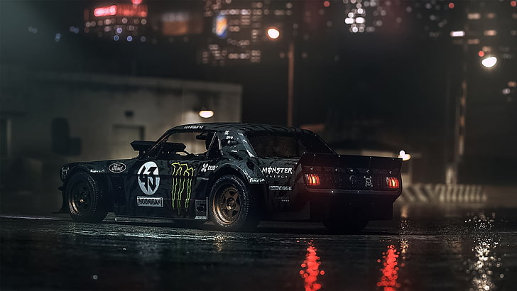 67 Mustang Coupe Restomod, racecar, street, ken block, dark Free HD Wallpaper