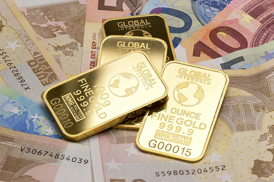 American Gold Bars, golden, luxury, profit, ingot Free HD Wallpaper