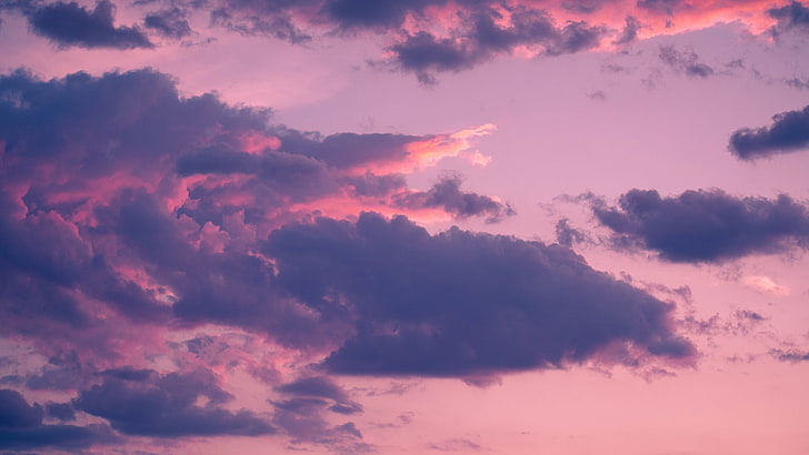 Beautiful Pink Clouds, moody sky, ernest brillo, tranquility, pink color Free HD Wallpaper