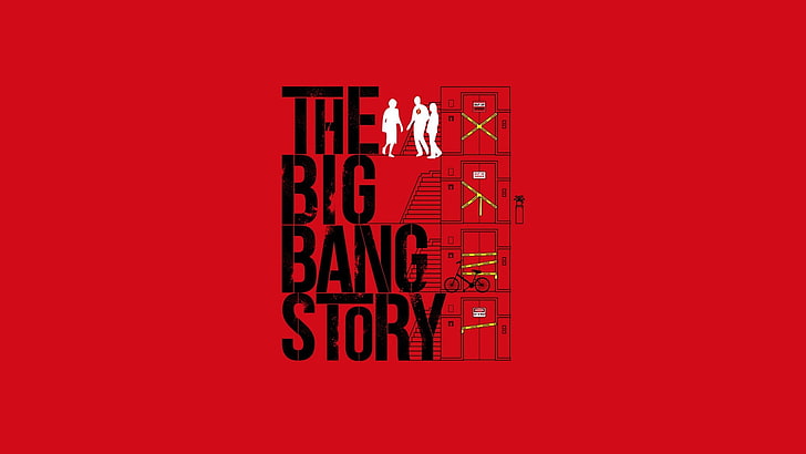 Big Bang Theory Intro, sign, people, copy space, making money Free HD Wallpaper