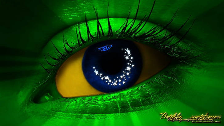 Brazil Flag Tattoo, green, anime, 1920x1080, azumanga Free HD Wallpaper