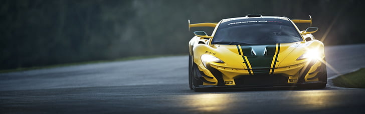 Car Dual Monitor 3840X1200, mclaren p1 gtr, display, monitors,, car Free HD Wallpaper