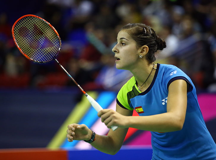 Carolina Marin Pink Pants, women, young women, ball, athlete Free HD Wallpaper