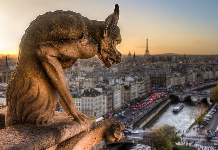 Dragon Statues, europe, representation, cityscape, tourism Free HD Wallpaper