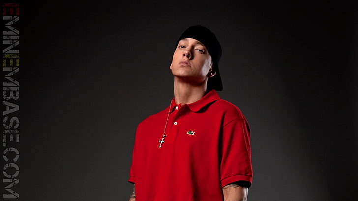 Eminem Caricature, serious, portrait, contemplation, hood  clothing Free HD Wallpaper