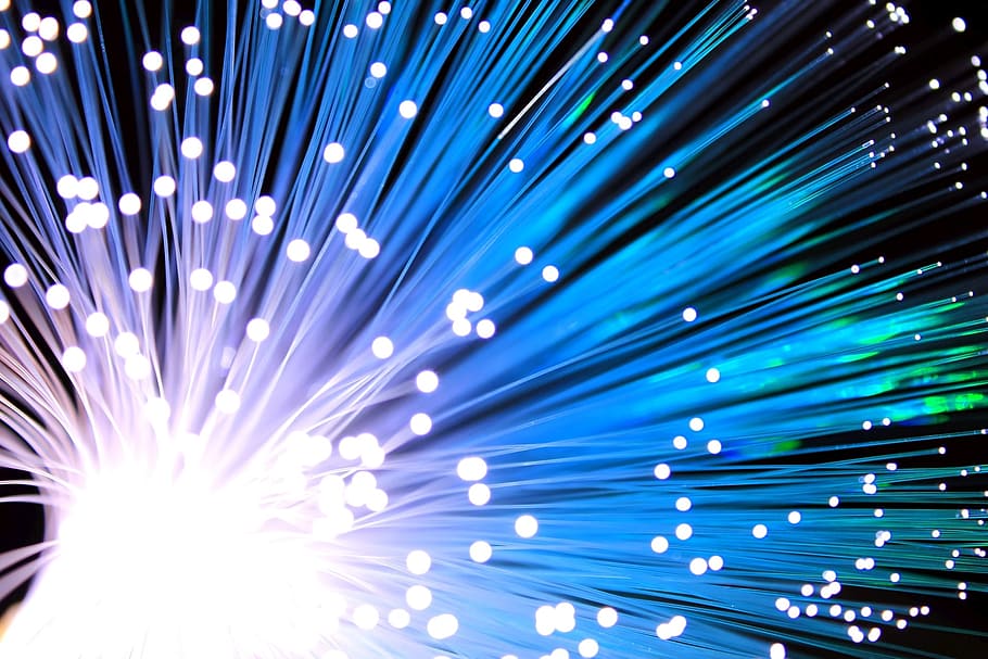 Fiber Optics, data, telecommunication, glowing, speed Free HD Wallpaper