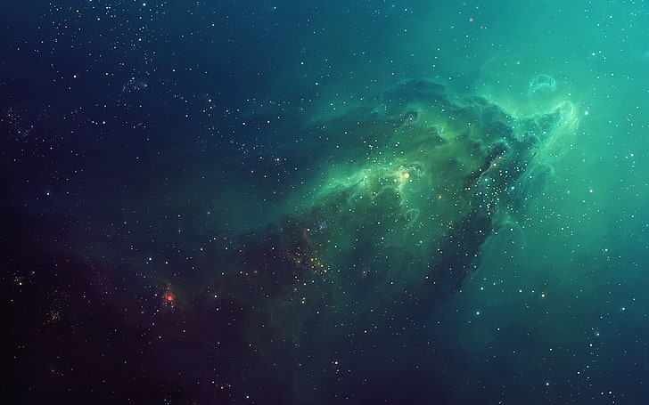 Ghost Jupiter Nebula, space and astronomy, outdoors, tranquil scene, green color Free HD Wallpaper