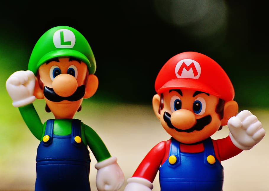 Mario Video Game Characters, computer game, colorful, togetherness, representation Free HD Wallpaper