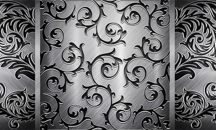 Modern Black and White Pattern, swirl, curve, backdrop, surface Free HD Wallpaper