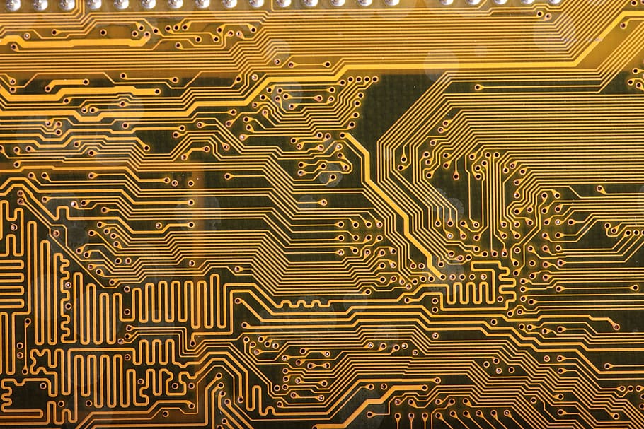 Red Circuit Board, computer equipment, integrated, complexity, textured Free HD Wallpaper