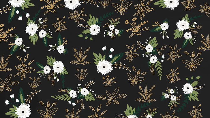 Seamless Pattern, simple background, nature, flower head, freshness Free HD Wallpaper