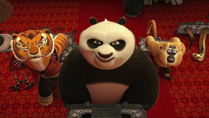 Abstract Cat, kung fu panda, movies, animated movies Free HD Wallpaper