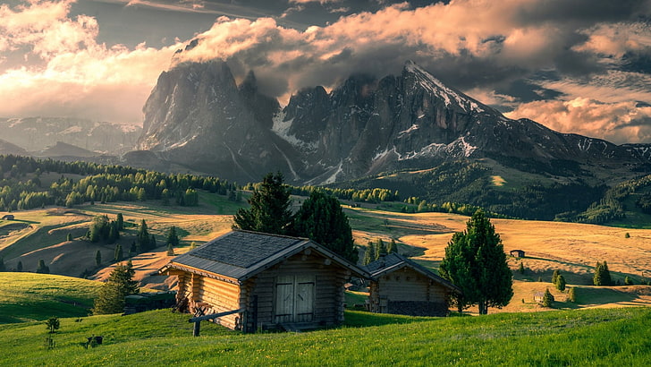 Alpe Di Siusi Ski Map, wilderness, nature, morning, sky