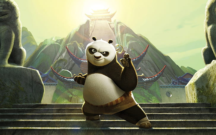 Amazing and Cute, panda, kungfu, kung Free HD Wallpaper