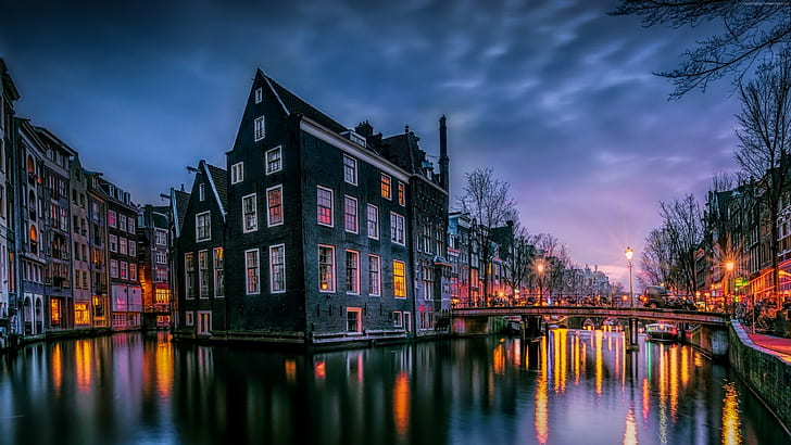 Amsterdam, amsterdam, channel Free HD Wallpaper