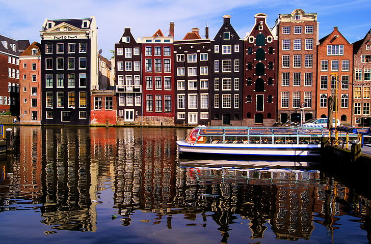 Amsterdam, multi colored, dusk, denmark, cityscape