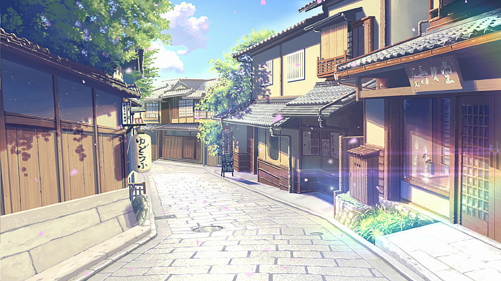 Anime City View, window, residential district, no people, building Free HD Wallpaper