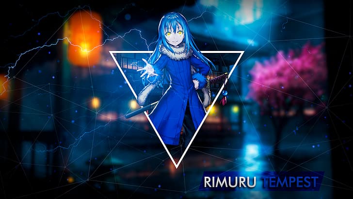 Anime Rimuru X Milim, tensei shitara slime datta ken, rimuru, pictureinpicture, triangle Free HD Wallpaper